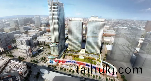 三思3500平方(fang)米戶外(wai)LED屏在美國西岸再造一箇“時